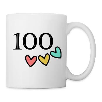 100. 100 YEARS. 100th ANNIVERSARY. 100 BIRTHDAY - Mug - white - Right