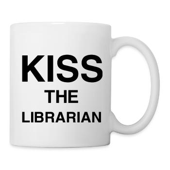 KISS THE LIBRARIAN - Mug - white - Right