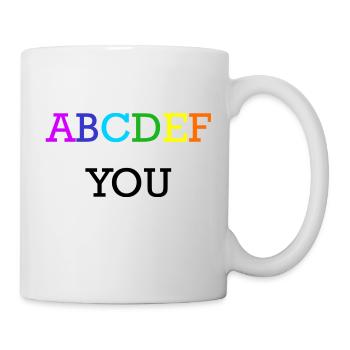 ABCDEF VOUS Arc-en-ciel - Mug blanc - blanc - Droite