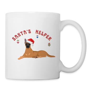 Belgian Shepherd Dog Christmas Pattern - Mug - white - Right
