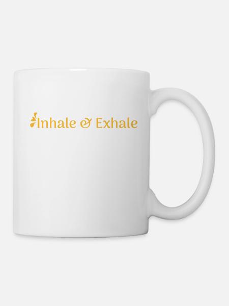 inhale & exhale - Tasse - Weiß