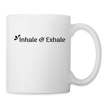 Dictons de yoga inspirez et expirez - Mug blanc - blanc - Droite