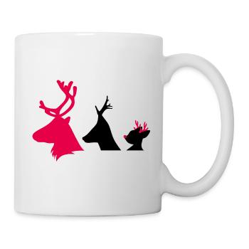 Christmas deer heads - Mug - white - Right