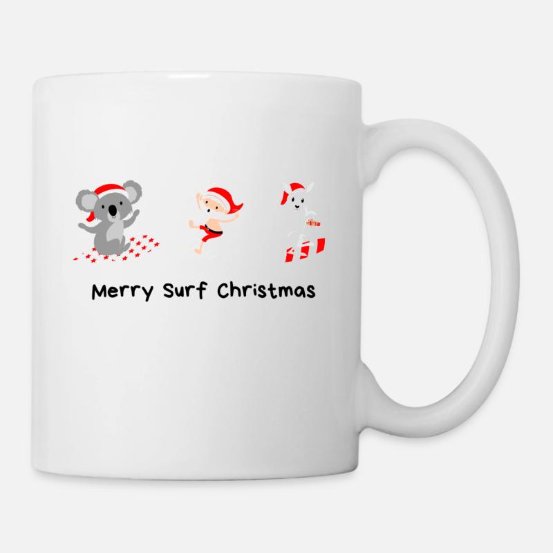 Happy Surf Christmas - Tasse - Weiß
