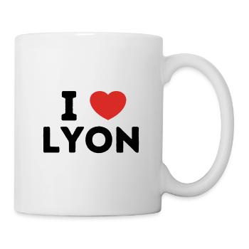 I Love with Heart Lyon - Mug - white - Right