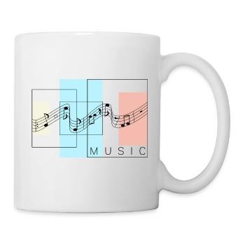 La musique et le pop art. I love music. - Mug blanc - blanc - Droite