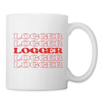 Logger Woodcutter Woodworker Lumberjack Timber - Mug - white - Right
