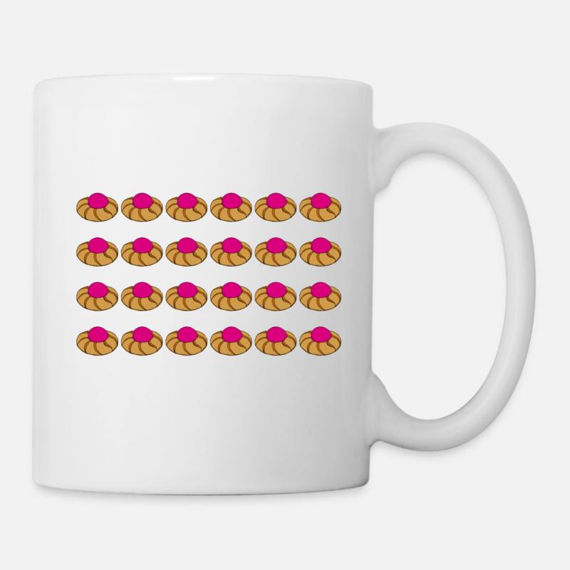 Motif de biscuit cerise - Mug blanc - blanc