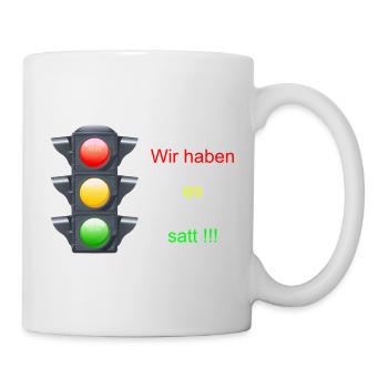 Bauern Demo Ampel - Tasse - Weiß - Rechts