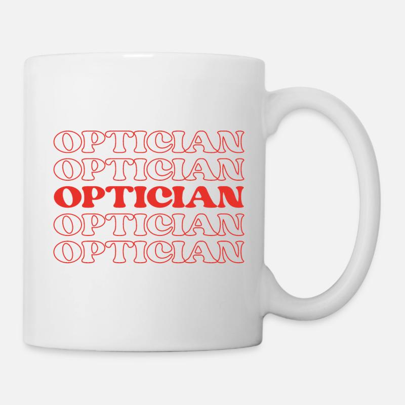 Opticien Lunetterie Monteur de lunettes Oeil - Mug blanc - blanc