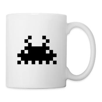 Monster Pixel Schwarz - Tasse - Weiß - Rechts