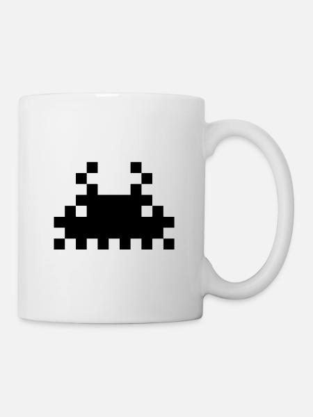 Monster Pixel Black - Mug - white