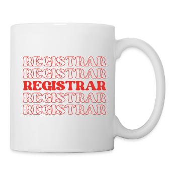 Registrar Record Keeper Administrator Beamter - Tasse - Weiß - Rechts
