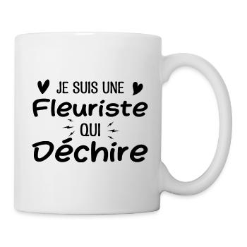 Je Suis une Fleuriste Qui Déchire Humour Cadeau - Mug blanc - blanc - Droite