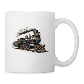Western Dampflok-Dampflok Grafik - Tasse - Weiß - Rechts