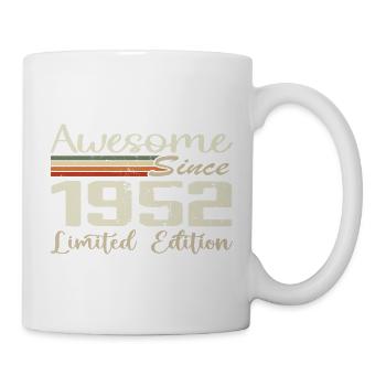 Geburtstag 72 Jahre Jahrgang 1952 Geschenk 1952 - Tasse - Weiß - Rechts