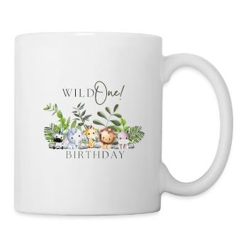 Wild One Birthday First Birthday with Animals - Mug - white - Right