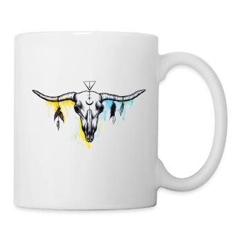 Buffalo skull - Mug blanc - blanc - Droite