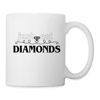 Just Eat diamonds - Tasse - Weiß - Rechts