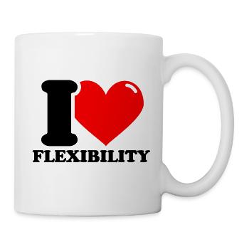 I Love Flexibility - Fitness Weightlifting Lust - Mug - white - Right