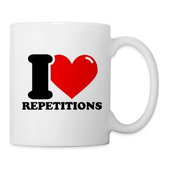 I Love Reps - Fitness Weightlifting lu - Mug - white - Right