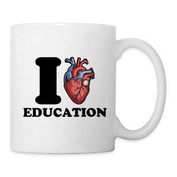 J’aime l’éducation - Mug blanc - blanc - Droite