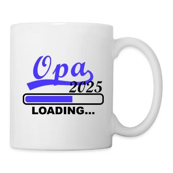 Opa 2025 loading, Ich werde 2025 Opa - Tasse - Weiß - Rechts