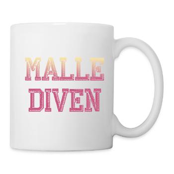 Malle Diven Shirt / Mallorca - Tasse - Weiß - Rechts