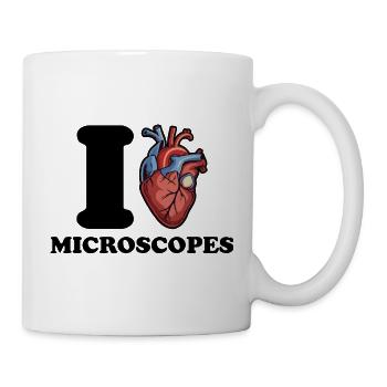 Ich liebe Mikroskope - Tasse - Weiß - Rechts
