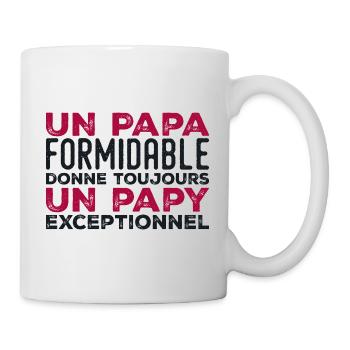 Toller Papa gibt Opa immer Außergewöhnliches - Tasse - Weiß - Rechts