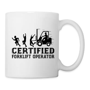 Certified Forklift Operator - Mug blanc - blanc - Droite