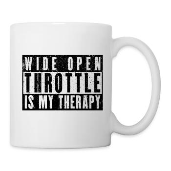 Wide Open Throttle - Therapy for Motorsport Fans - Mug - white - Right