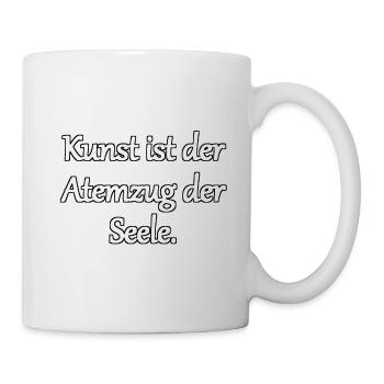 Die Seele der Kunst - Tasse - Weiß - Rechts