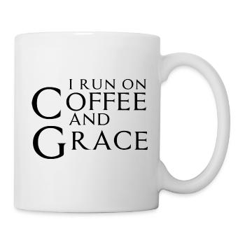 I Run On Coffee And Grace 3 - Mug - white - Right