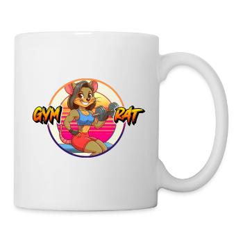 GYM RAT - Tasse - Weiß - Rechts
