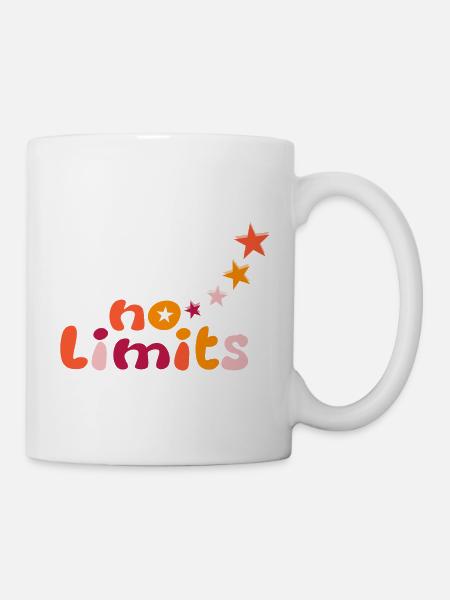 Pas de limites en jaune, orange, rouge - Mug blanc - blanc