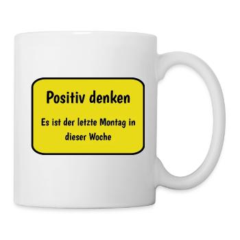 Montag - Tasse - Weiß - Rechts