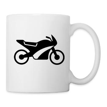 Motorrad - Tasse - Weiß - Rechts