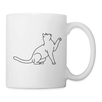 Katze - Tasse - Weiß - Rechts