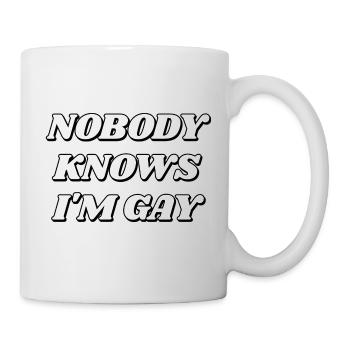 Personne ne sait que je suis gay - Mug blanc - blanc - Droite