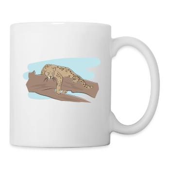 Illustriertes Design mit Jaguar - Tasse - Weiß - Rechts