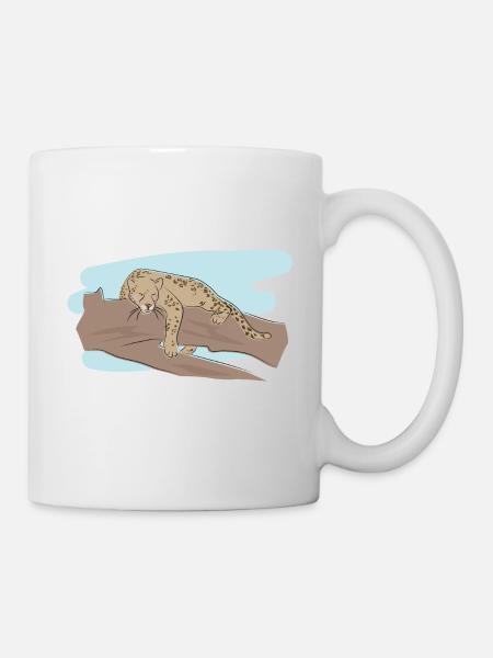 Design illustré avec Jaguar - Mug blanc - blanc