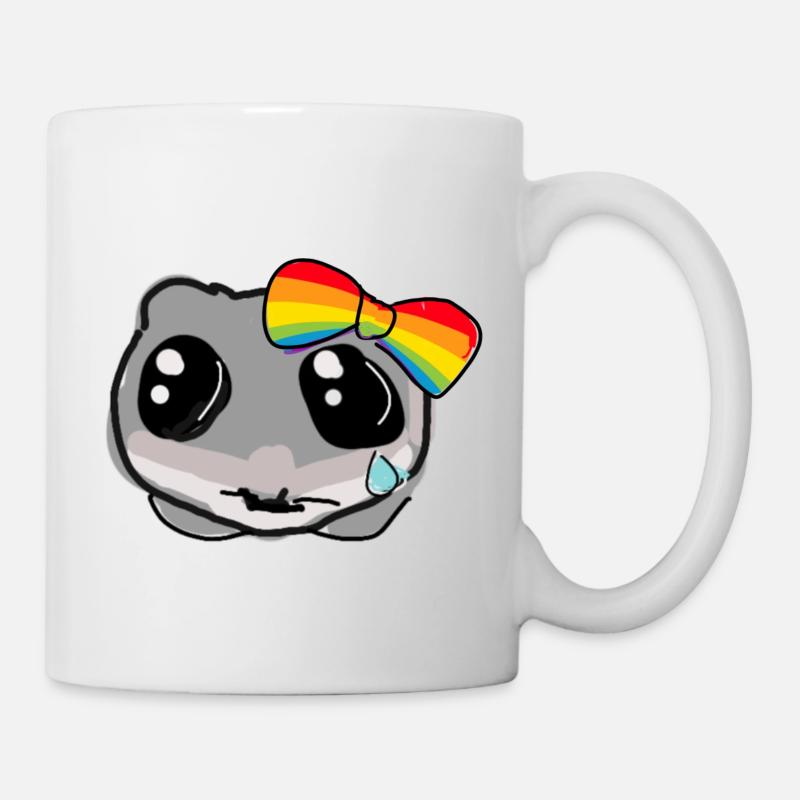 LGTB,illustration,rainbow,sad hamster - Mug - white