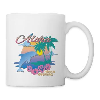 Tropical Adventures - Aloha - Tasse - Weiß - Rechts