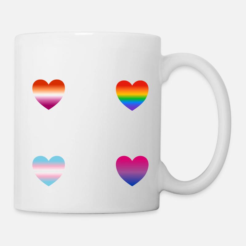 LGBTQ hearts - Mug - white