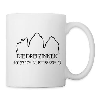 Die Drei Zinnen - Tasse - Weiß - Rechts