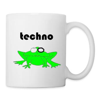 techno frosch - Tasse - Weiß - Rechts