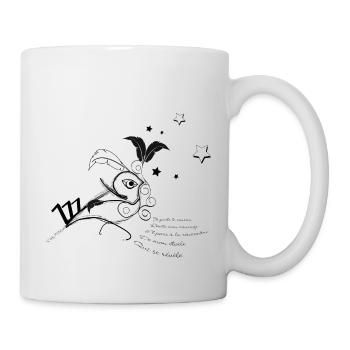 El Zozio Vogel-Poet - Tasse - Weiß - Rechts