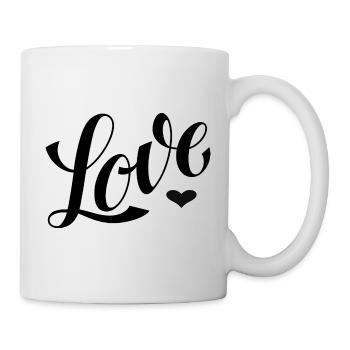 Love - Designed by KissingLetters - Tasse - Weiß - Rechts