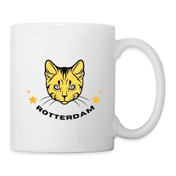 Orange illustriertes Tiger-T-Shirt-Design - Tasse - Weiß - Rechts